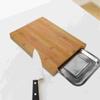 Разделочная доска Кухонные принадлежности Практичный ящик для разделки Нескользящий Экологичный бамбуковый инструмент Нержавеющая сталь