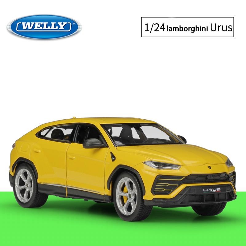 Масштаб 1/24 Welly Lamborghini URUS, модель автомобиля из сплава, литье под давлением, металлические игрушечные автомобили, модель автомобиля, коллекция высокой имитации, детские подарки