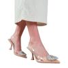Womens/Ladies Opal Embellished Perspex Low Heel Sandals