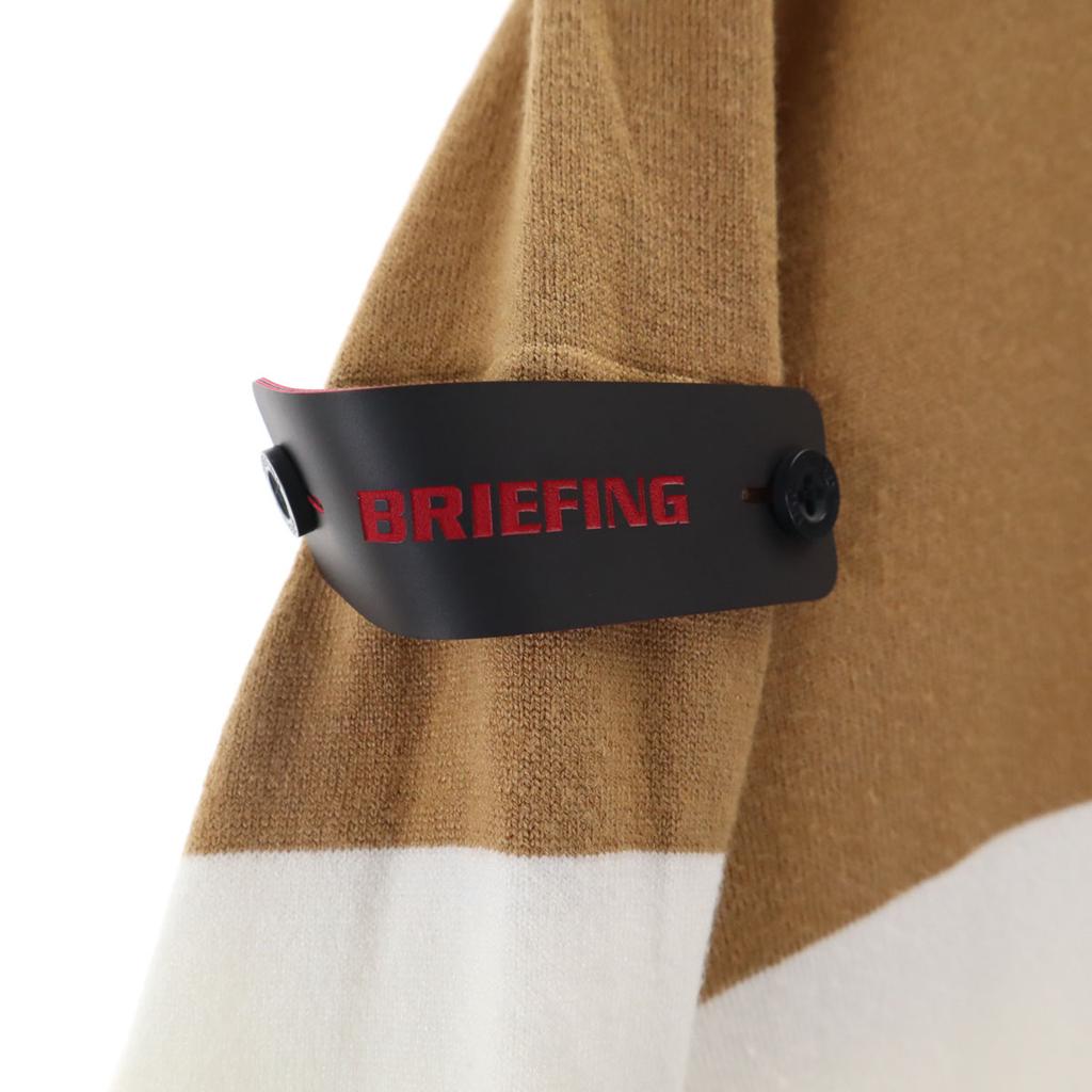 BRIEFING Long sleeve knit L Camel type sweater Men's Used