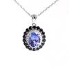 Gorgeous and Noble Natural Blue Tanzanite Pendant Necklace 925 Silver Fine Jewelry Luxury Rare Women Anniversary & Banquet Gift
