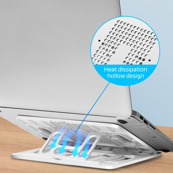 Подставка для ноутбука с основанием Эргономичный дизайн Угол вращения 360 градусов Регулируемая Полая конструкция для отвода тепла