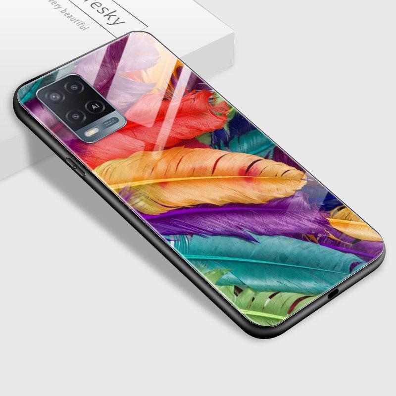 Для OPPO A16 A16s A18 A38 A58 A78 A96 A98 A92 Reno8T 10 Pro 12F Realme C30 C33 C63 C65 C67 Модный чехол из закаленного стекла Aurora Galaxy Space Starry