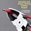 Industrial Grade Right Angle Pliers Thickened Anti-Slip Flat Nose Pliers Precision Cutting Flush Cut Sprue Pliers