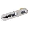Yibuy Chrome Tele Pre-Wired Control Plate with 3-Way Switch for Guitar