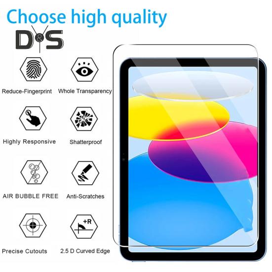 Защитная пленка для экрана, закаленная пленка, олеофобное покрытие высокой твердости 9H, простая установка, закаленная пленка для экрана планшета 10-го поколения 10,9 дюйма
