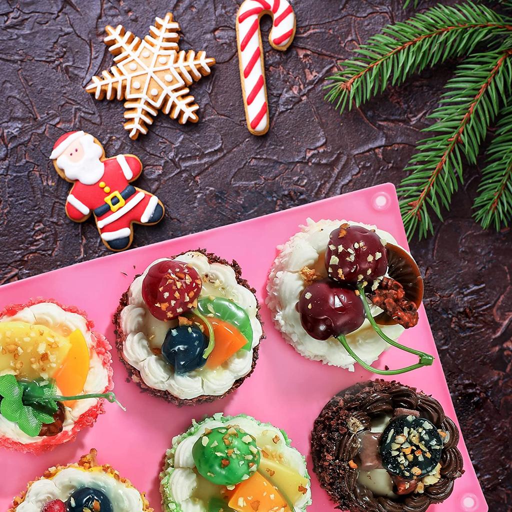 Силиконовые формы для печенья, круглые цилиндры, формы для конфет, шоколада, идеальные формы для покрытых кексов, конфет, пудинга, мини-мыла