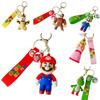 Princess Peach Keychain Super Mario Bros Nintendo Pendant Bag Charm
