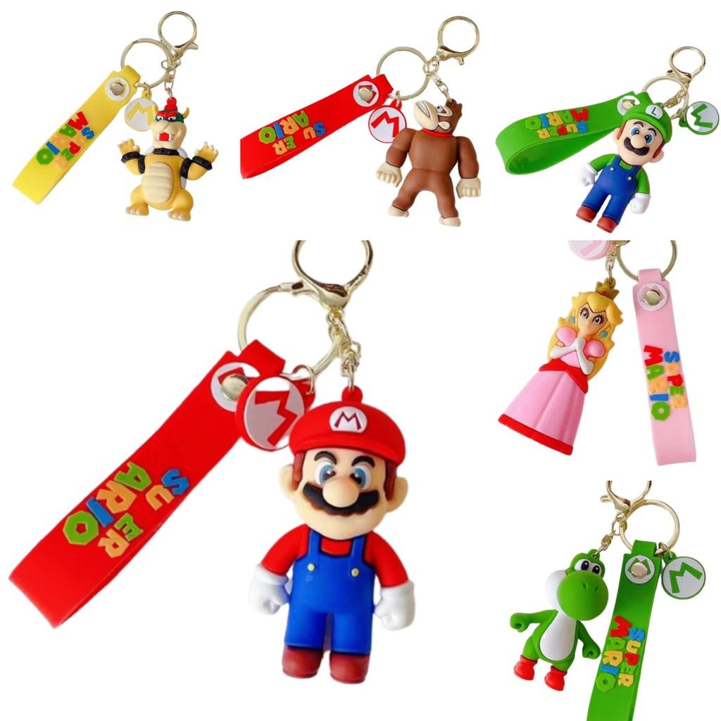 Princess Peach Keychain Super Mario Bros Nintendo Pendant Bag Charm