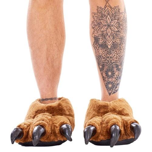 Slumberzzz Men's Monster Claw Plush 3D Slippers