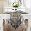 Big Patterns Table Runner Chinese Blue Table Flag Tea Table Close Tv Cabinet Cover Cloth with Tassels