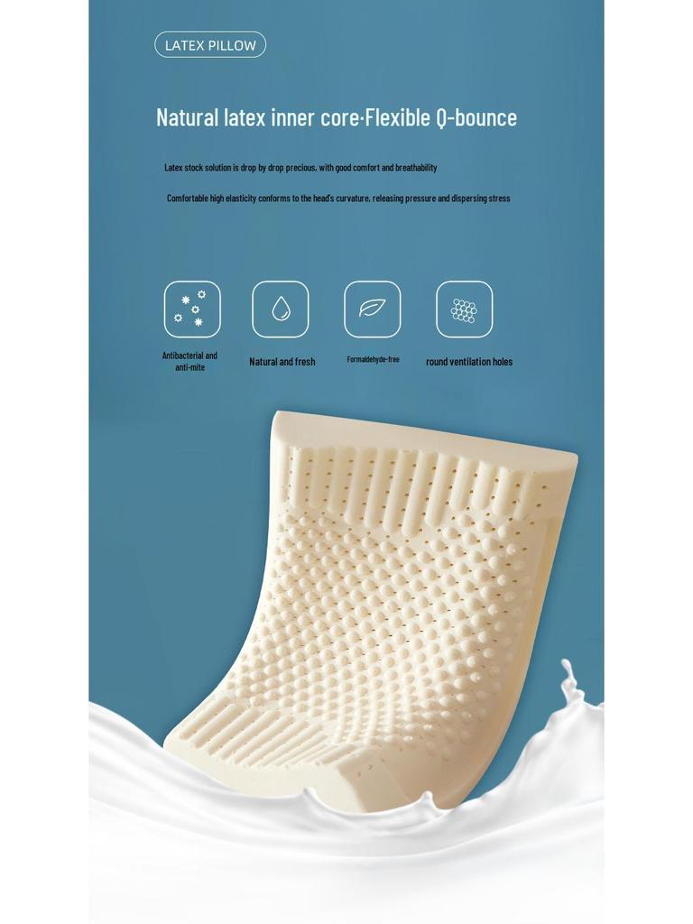 Подушка для массажа шеи из натурального латекса - Дышащая, охлаждающая и поддерживающая для взрослых и студентов