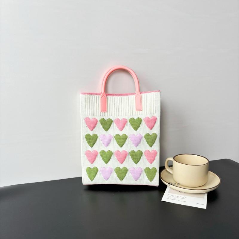 Премиальный стиль, сумка для мобильного телефона большой вместимости, вязаная сумка, нишевая, универсальная, на плечо, мессенджер, мультяшная, модная, дамская сумочка