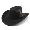 Fine Woolen Big Eaves Tibetan Hat Big Cowboy Top Hat Tibetan Men'S Outdoor Styling Felt Hat