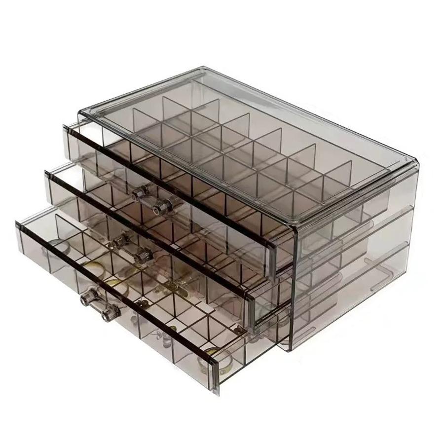 72 Grid 3-Layer Jewelry Storage Box - Elegant Practical Display Stand for Jewelry Storage Box