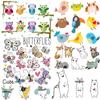 Set Of Patch Cute Animals Thermal Stickers On Clothes Butterfly Iron On Transfer For Clothing Cartoon Patch For Clothes Bear Cat