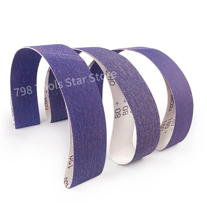 7PCS 2 x 36 Inch 726A Soft Cloth-Backed Sanding Belt,915x50mm Ceramic Alumina Abrasive Belt for Stainless Steel,Metal,Knife