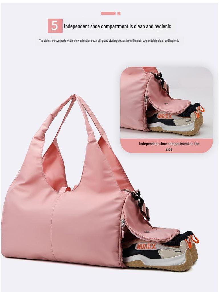 Женская сумка для йоги и фитнеса большой вместимости с отделениями для мокрых и сухих вещей, ручная сумка, сумка через плечо и через плечо