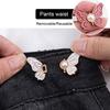 2 Pairs Pant Waist Tightener Adjustable Butterfly Button Pins Pants Clips Detachable Decorative