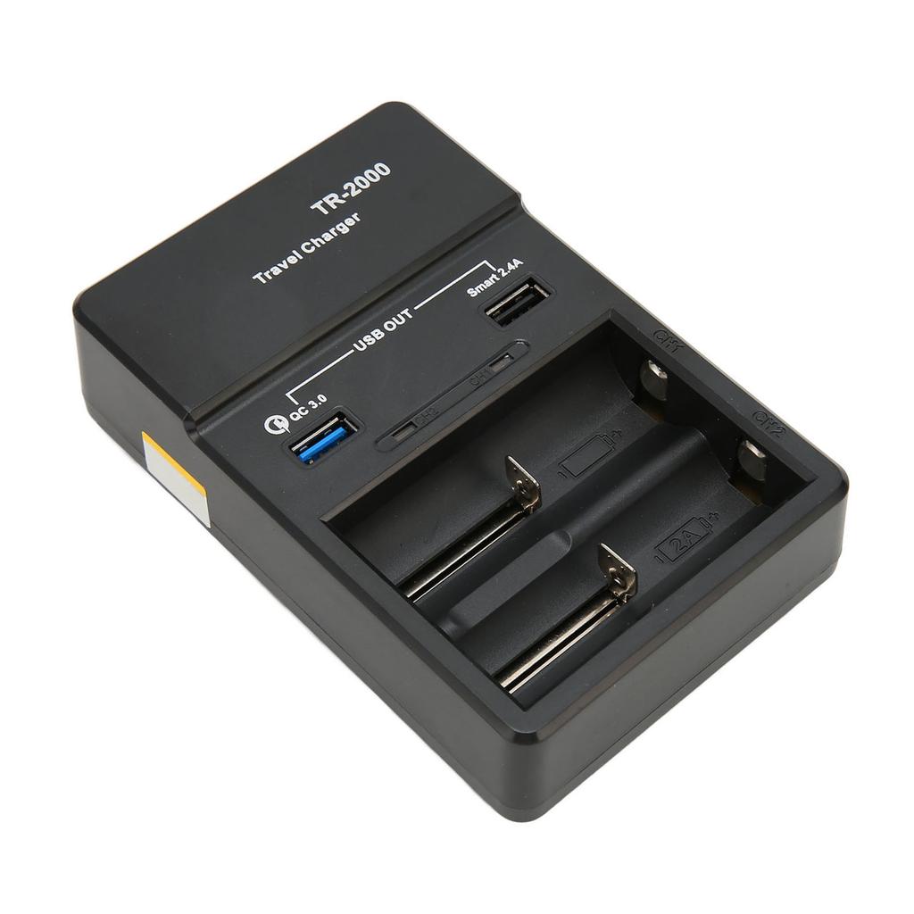 Зарядное устройство Smart 18650 на 2 слота с выходом USB QC3.0 для 26650 18650 18350 17670 17500 16340 14500 AA