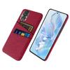 Cloth Texture Phone Case for Honor 80 5G Dual Card Slots Anti-scratch PC Protective Cover