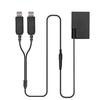 Двойной USB-адаптер питания, сменный адаптер постоянного тока DR-E17, фиктивный аккумулятор для Canon 77D 200D