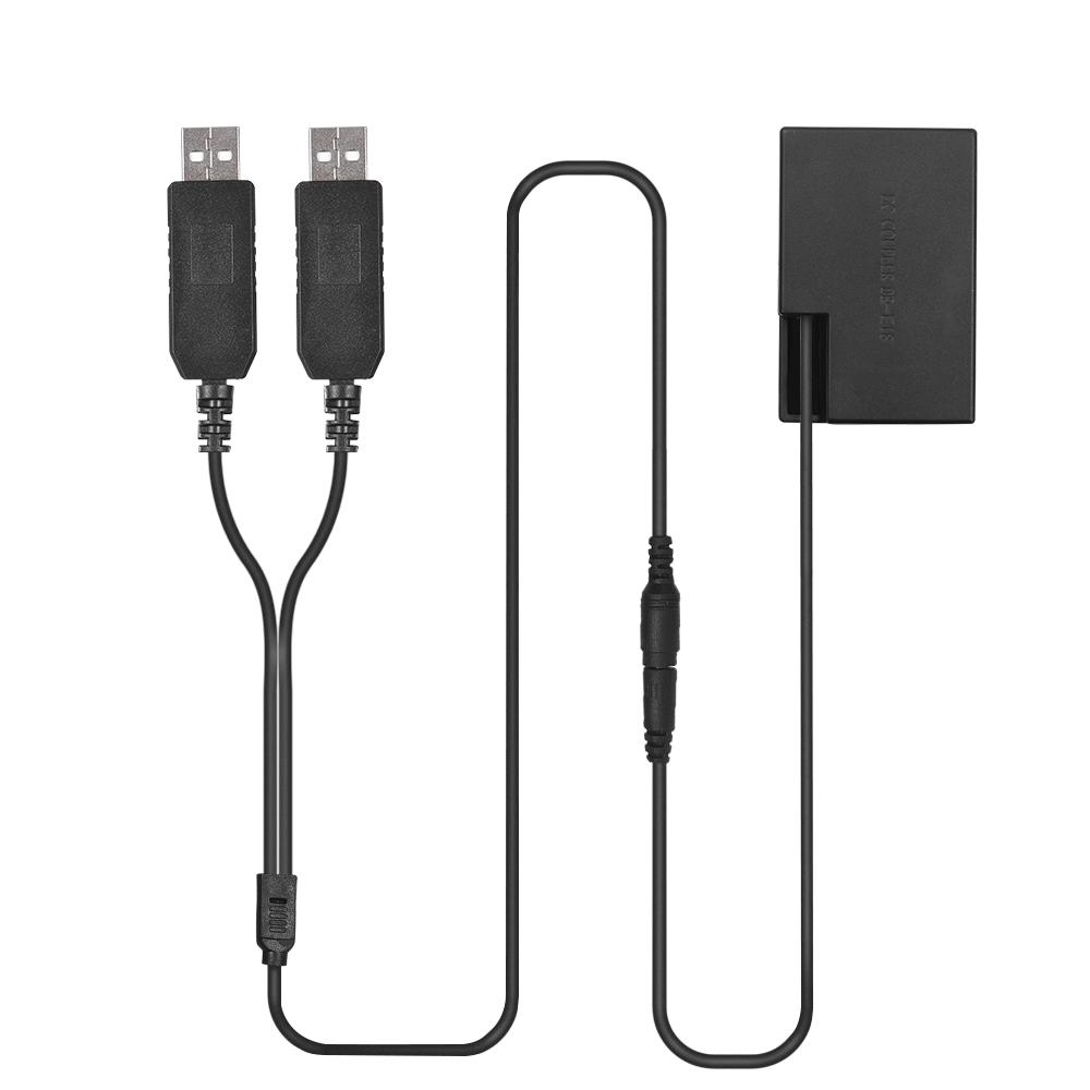 Двойной USB-адаптер питания, сменный адаптер постоянного тока DR-E17, фиктивный аккумулятор для Canon 77D 200D