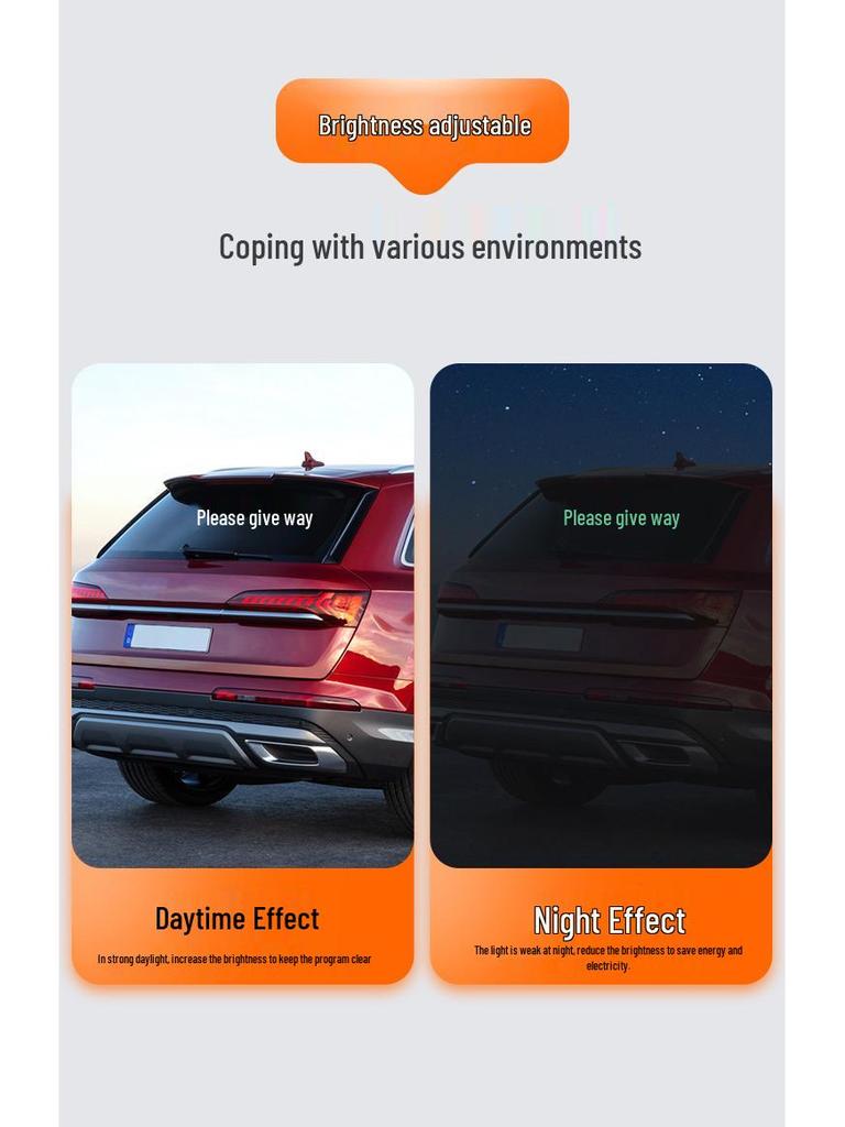 LED Car Soft Screen Light - USB Flexible Bluetooth Display with Full Color and Devil's Eye for Windows