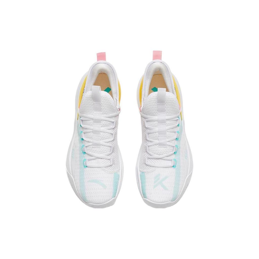Anta KT Fly Non-Slip Wear-Resistant Low-Top Basketball Shoes Men Sneaker White Yellow 112321606-5