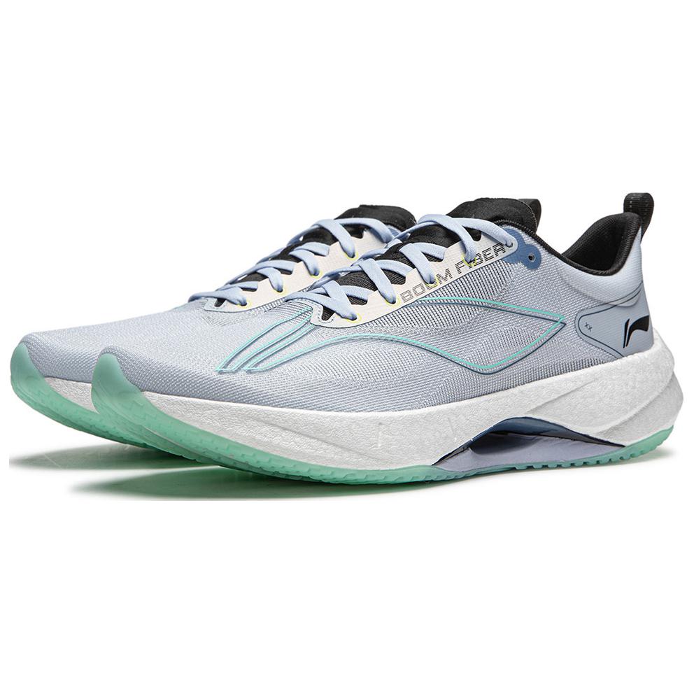 Li Ning Super Light 21 Амортизирующие Нескользящие Низкие Беговые Кроссовки Мужские Облачно-голубые ARBU001-35