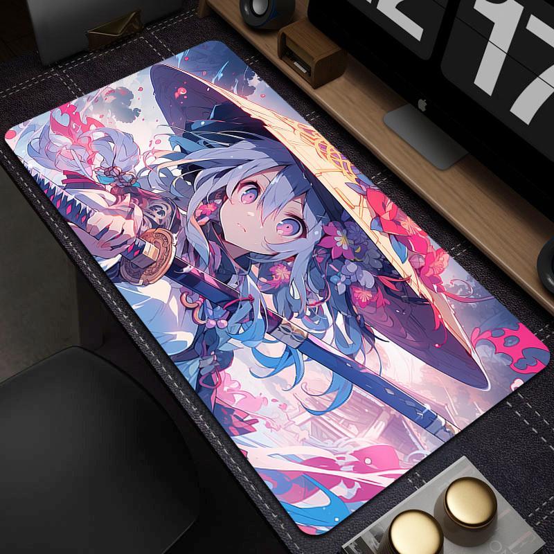 Anime Girls Mouse Pad NonSlip Gaming Mousepad Rubber Computer Keyboard Pads Office Large Table Mat