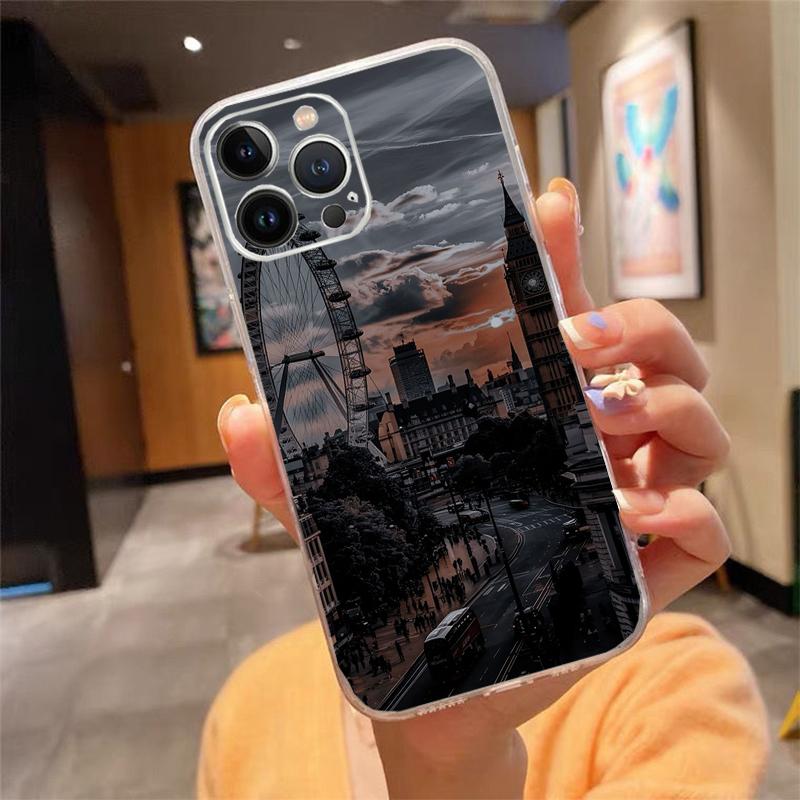 Лондонская эстетика Чехол для телефона Carcasa Funda Для iPhone 17 Pro Max Air 16 15 14 13 Pro Max 15 16 Pro 15Plus Чехол