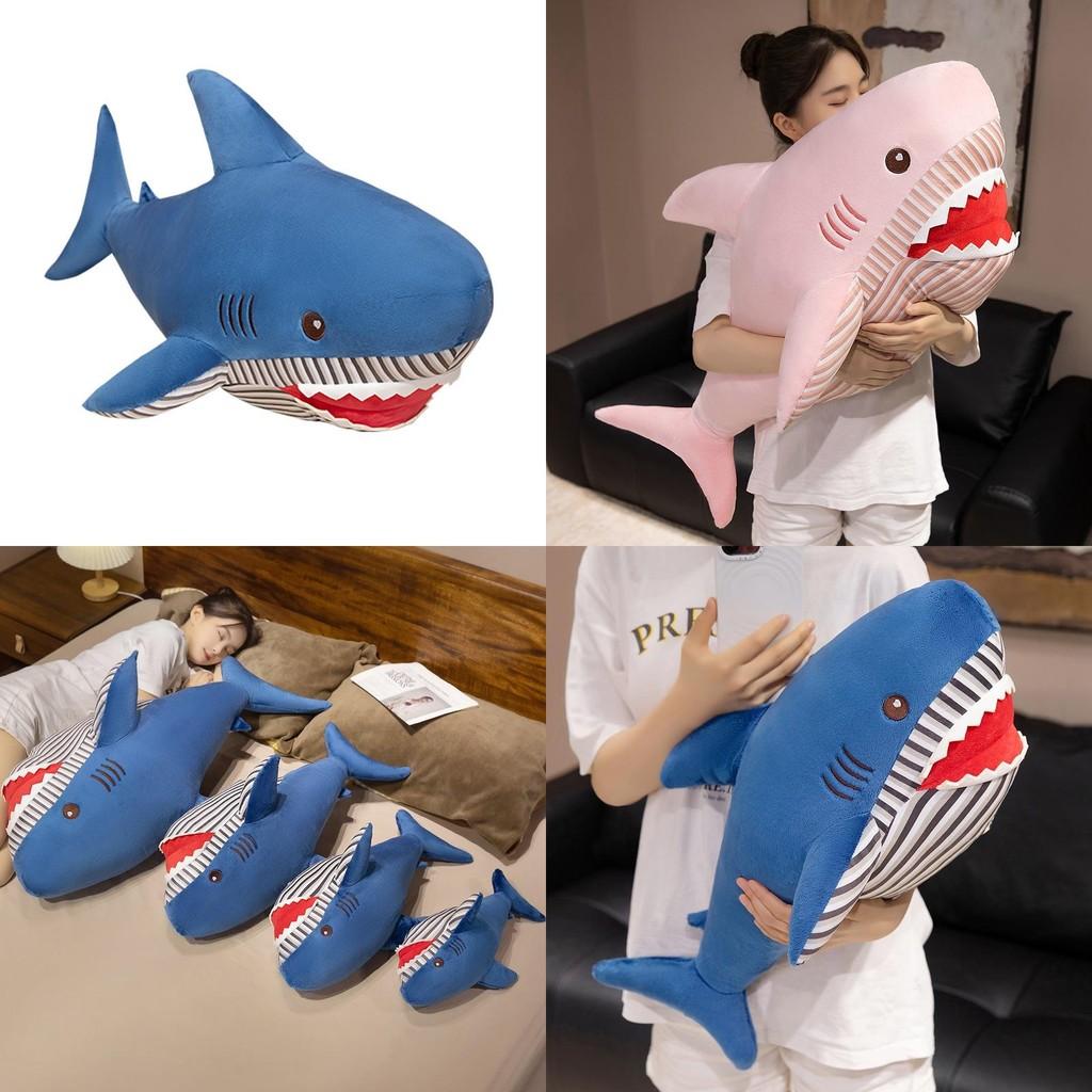 Shark Body Plush Toy With Cartoon Design For Cozy Sleep Support