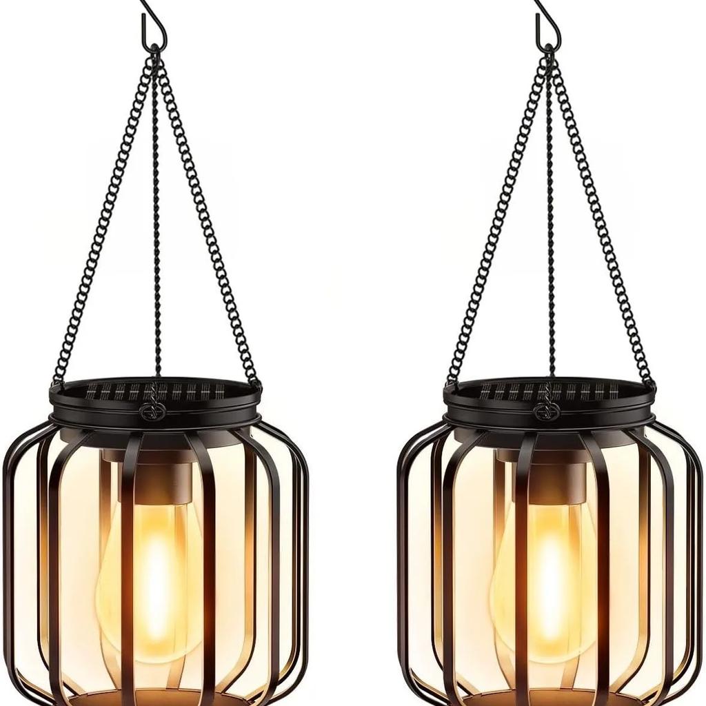 Модернизированные уличные солнечные лампы для двора, сада, коридора, теплый свет, металлические подвесные светильники, управление светом, декоративное освещение, горячее предложение