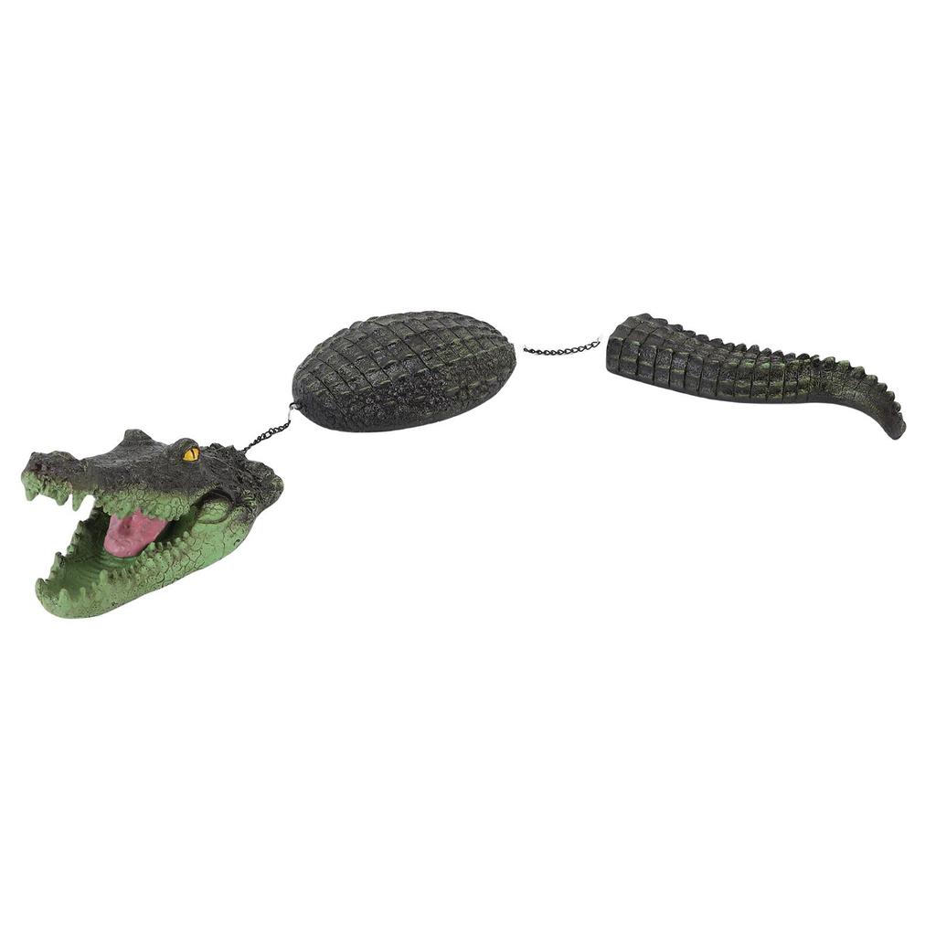 3 Segment Floating Alligator Decoy Floating Artificial Alligator Pool Statue for Pond Outdoor Yard Decoration