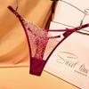 Sexy Low-Waist Rose Textured Thong with Adjustable Straps - Women's Plus Size Lingerie