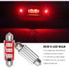 PHINLION 578 LED Light Bulbs, Super Bright 3030 6-SMD Festoon 41mm 42mm 211-2 212-2 LED Bulbs for Car Interior Map Dome Trunk Courtesy Lights, Red (4