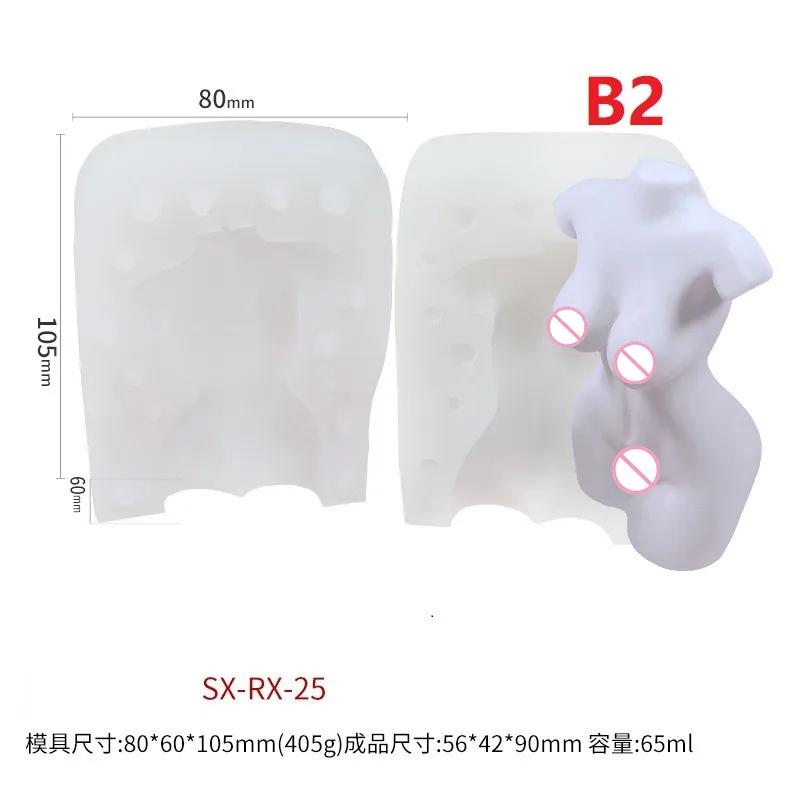 Креативная форма для свечей Силиконовая форма для человеческого тела Женское тело Мужское Женское Человеческая форма Ароматерапия Гипс DIY Форма
