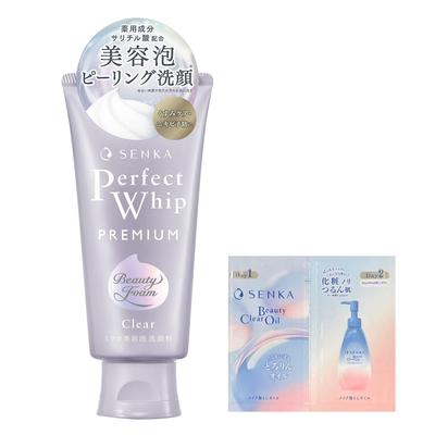 SENKA Premium Perfect Whip 120г Бонус Красота Поры Тусклость Лечебное средство для умывания для мужчин и женщин Очищающее, + Товар, Пена, Пилинг, Очищающее,