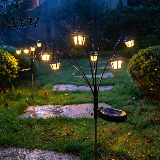 Decorative Halloween Porch Lighting Solar Garden Lights, Ghost Pumpkin Witch Hat String Holiday Party Lights IP54 Waterproof Outdoor LED Path for Yard