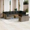 VidaXL Garden Lounge Set with Cushions 13 Pcs, Patio Sofas, Patio Furniture Set, Outdoor Furniture, Grey 3226452