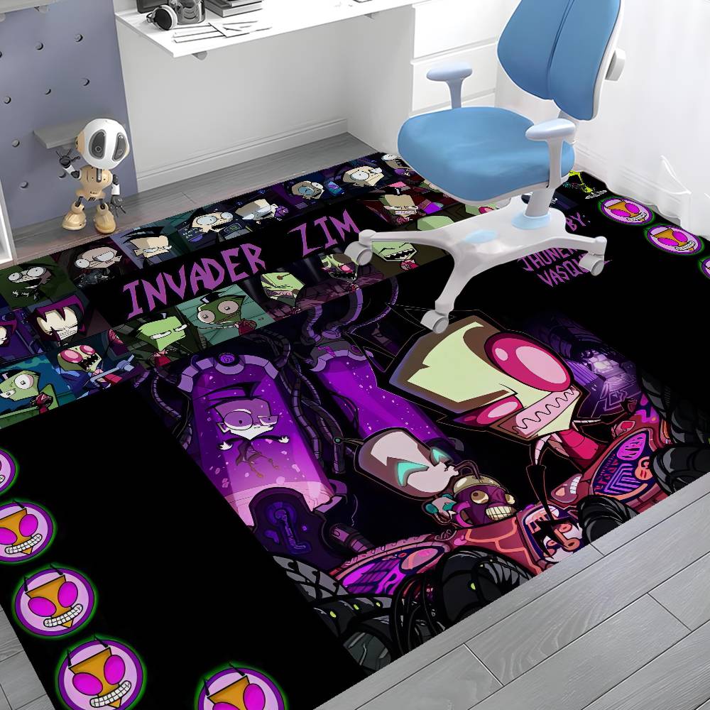 Invader Zim Hippie Bathroom Mat Anti-slip Absorb Water Long Strip Cushion Bedroon Mat Hotel Decor Mat
