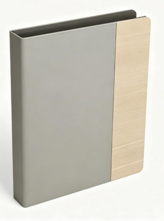 Custom High-End Hotel Guest Room Leather Wood Grain Tissue Box & Service Tray