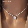 TEN CARATS Серебро s925 Муассанит VVS1 Классическое Ожерелье с Короной для Женщин Подарок Ювелирное изделие с Сертификатом GRA бесплатно