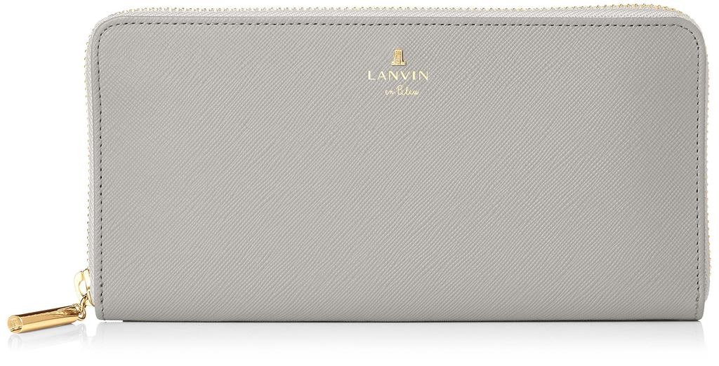 LANVIN en Bleu Люксембург Цвет Круглый Кошелек на Молнии Длинный, Женский, Серый, 481179-20