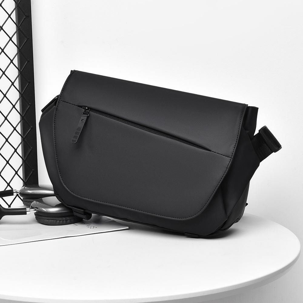 Однотонная мужская плечевая сумка большой вместимости, спортивная сумка через плечо для улицы