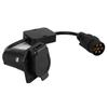 7-Pin Circular Connector, Trailer Adapter Connector, Light Cable Converter, Conversion Adapter, European 7-Pin to American 7-Way Plug