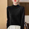 DAFIFY Women's Fashion Casual Fall Winter Solid Color Print Long Sleeve Half Turtleneck Sweaters