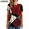 Ladies Loose Tops Shirt Short Sleeve Female Casual Blouses Women Print T-shirt Top