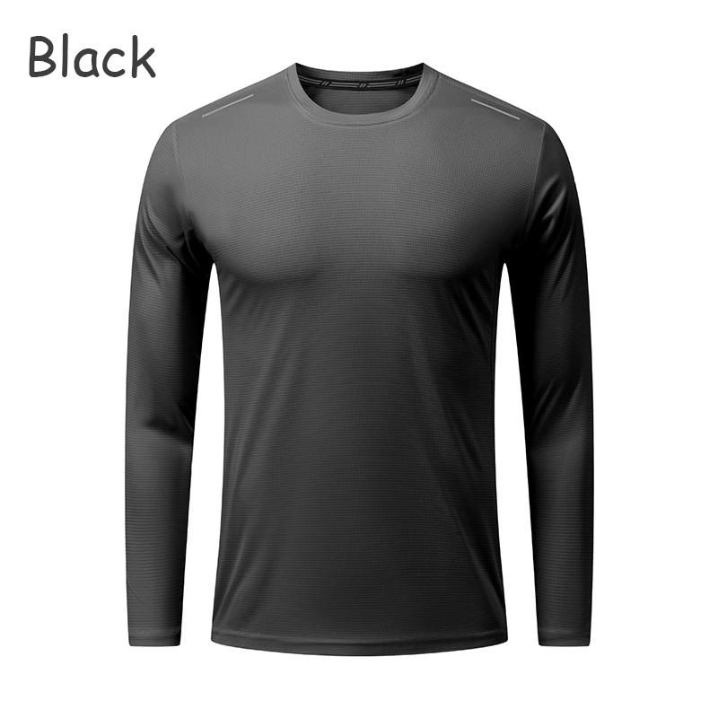 (40-95КГ) Мужская легкая влагоотводящая футболка с длинным рукавом для марафона, бега и фитнеса на открытом воздухе